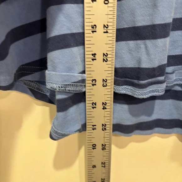 Vineyard Vines Womens XL Blue Striped Long Sleeve Crewneck Boxy T-Shirt Top - Picture 4 of 7